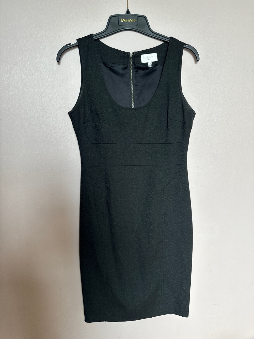 Adam Lippes Black Sleeveless Midi Sheath Dress